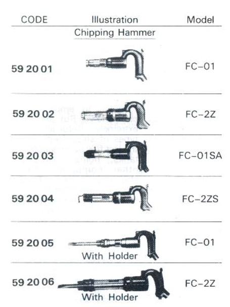 HAMMER CHIPPING PNEUMATIC WITH HOLDER FUJI FC-01-4