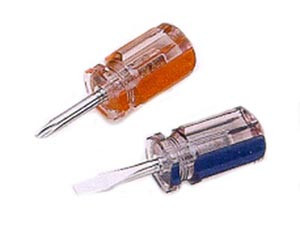 SCREWDRIVER STUBBY PLASTIC HANDLE PHILLIPS#2 38MM