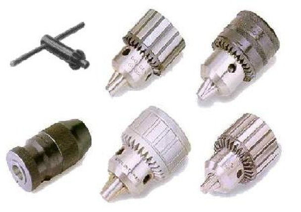 DRILL CHUCK WITH KEY 6.5MM DIAM 38MM J.T. HOLE #1