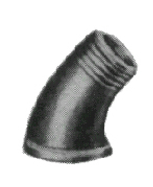ELBOW STREET MALLEABLE CAST IRON BLACK 45DEG 2-1/2