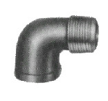 ELBOW STREET MALLEABLE CAST IRON BLACK 90DEG 1/8