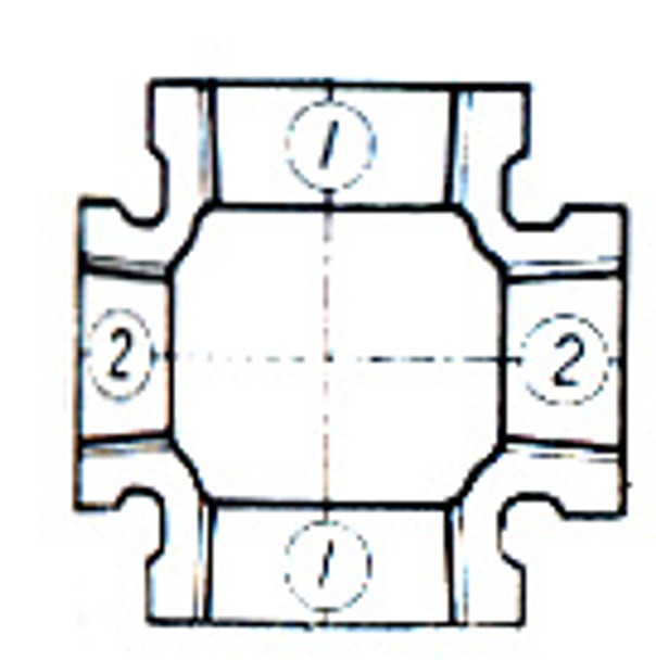 CROSS REDUCING MALLEABLE CAST IRON GALV 2X1-1/2