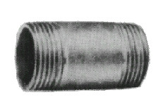 NIPPLE ROUND STAINLESS STEEL 1/8 THREADED