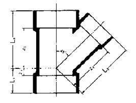 Y-PIECE PVC 45DEG FOR DRAIN SIZE 50