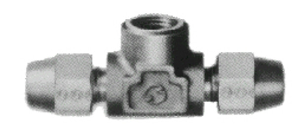 TEE FLARED FEMALE END BRASS 12MMXPT1/2