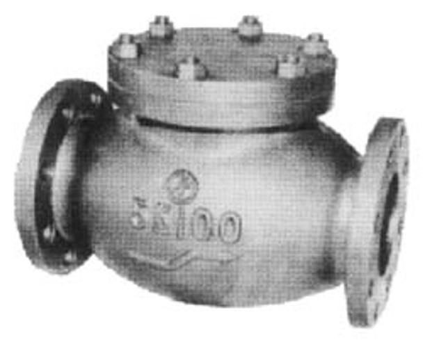 GLOBE VALVE LIFT CHECK C-IRON FLANGED F7358 5KG-100MM