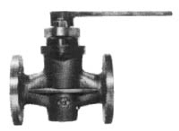 COCK 3-WAY BRONZE FLANGED T-TYPE F7381 5KG-32MM