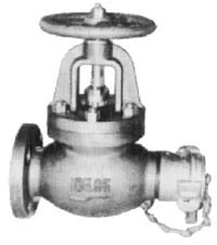 GLOBE HOSE VALVE CAST-IRON FLANGE&COUPLING F7333 10K-65MM