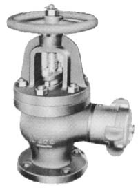 ANGLE HOSE VALVE CAST-IRON FLANGE&COUPLING F7333 5KG-50MM