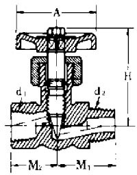 NEEDLE VALVE STRAIGHT BRASS MALE&FEMALE END 1/2X1/2