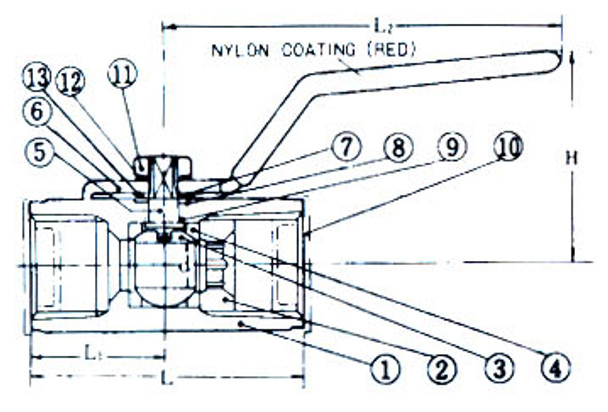 BALL VALVE STAINLESS STEEL SCREWED-END PT3/8