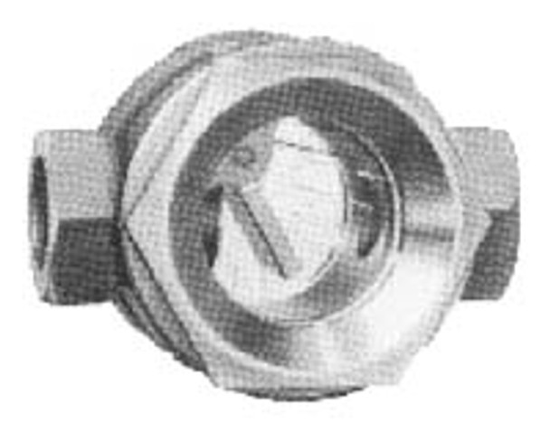 SIGHT FLOW INDICATOR CAST IRON FLAPPER TYPE SCREWED 15A