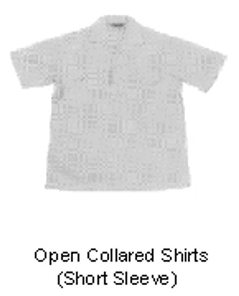 SHIRTS OPEN COLLARED WHITE SHORT SLEEVES SIZE-M