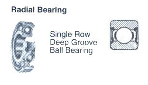 BALL BEARING SINGLE ROW DEEP GROOVE NO.6204-2RS
