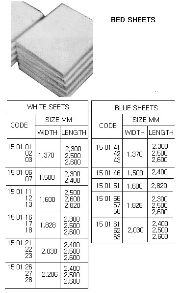 SHEET ALL COTTON WHITE 1370X2600MM