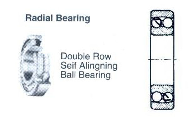 BALL BEARING DOUBLE ROW DEEP GROOVE NO.1203