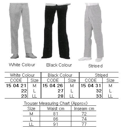 TROUSERS COTTON&POLYESTER STRIPED LL
