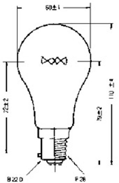 LAMP NAVIGATION B-22 24V 60W