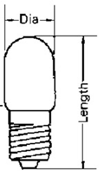 LAMP PILOT TUBULAR CLEAR E-14 220V 15W 15X48MM
