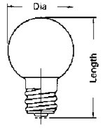 LAMP PILOT GLOBULAR FROST E-26 220V 40W 35X72MM