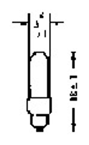 LAMP PILOT MINIATURE S5.5-K 28V 0.6W 5X18MM