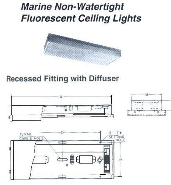 FL CEILINGLIGHT NON-WATERTIGHT RECESS AC220V KQA201 20WX1