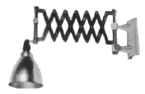 CHART TABLE LIGHT WALL-MOUNTING BELLOW TYPE E-26