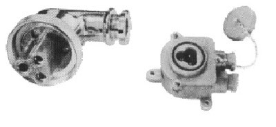 ANGLE PLUG(1MB)&RECEPTACLE(1M) WATERTIGHT 3PIN