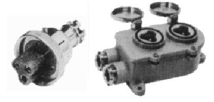 STRAIGHT PLUG&TWIN RECEPTACLE 3PIN WATERTIGHT RESIN