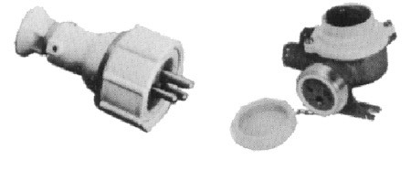 PLUG&RECEPTACLE W/SWITCH 3PIN WATERTIGHT HNA CAST BRASS