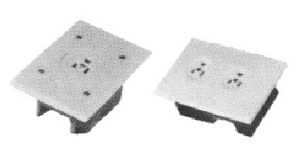 RECEPTACLE CABIN FLUSH DOUBLE PLASTIC PLATE