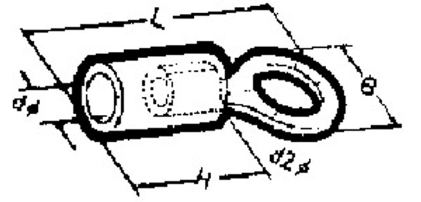 CABLE SHOE CLAMPING TYPE R-TG NOMINAL SIZE 2.0-5