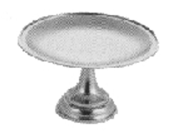 CAKE OR FRUIT STAND PLAIN STAINLESS STEEL 255MM DIAM