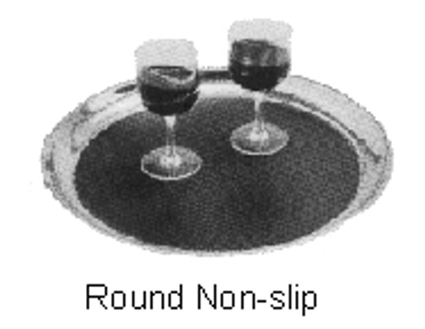 SERVICE TRAY ROUND PLASTIC NON SLIP 405MM DIAM