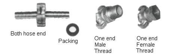 IMPA 351023 Universal air hose couplings  - Size 19mm hose end stainless steel