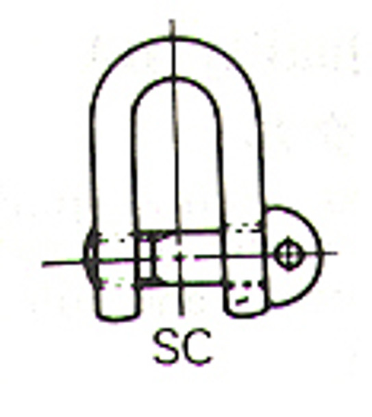 SHACKLE STRAIGHT EYE BOLT GALV JIS-SC 6MM SWL 0.2TON