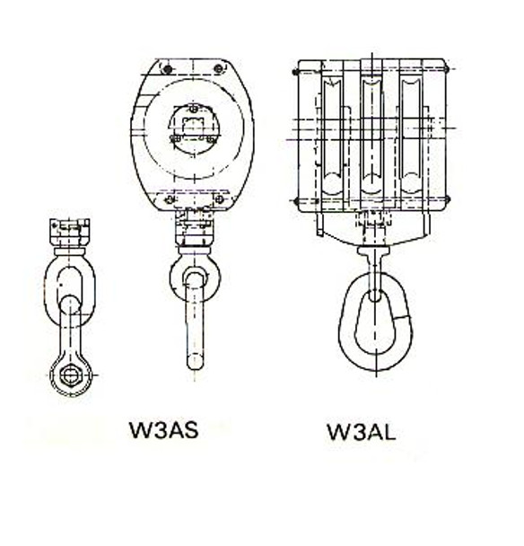 BLOCK WOODEN WITH SHACKLE SD22 JIS-F3426-W3AS TRIPLE 200MM