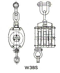 BLOCK WOODEN W/SHACKLE SB26 & BECKET F3426-W3BS TRIPLE 300MM