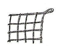 CARGO NET P.P. 3X3MTR 200MM/MESH RIM ROPE 24MM DIAM