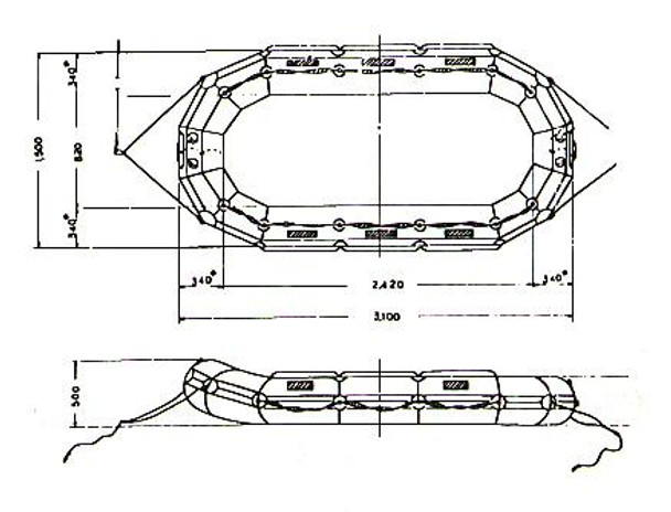 BOAT INFLATABLE FOR DEEP TANK INSPECTION CAPACITY 5 PERSON