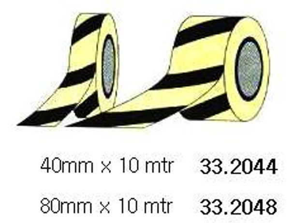 TAPE PHOTOLUMINESCENT BLACK DIAGONAL 40MMX10M