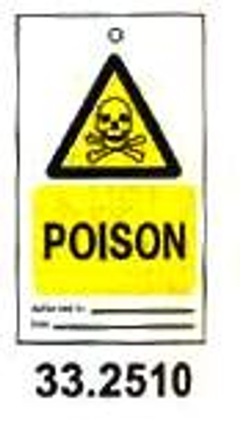 TAG W/TIE TEMPORARY PVC POISON #2510
