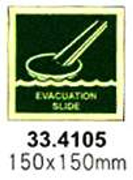 SAFETY SIGN EMBARKATION SLIDE 150X150MM