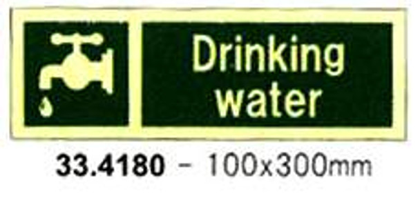 SAFETY SIGN DRINKING WATER 100X300MM