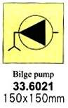 FIRE CONTROL SIGN BILGE PUMP 150X150MM