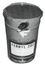 COMPOUND FLUORESCENT ORANGE FERRYL 502 1KGX10TIN - IMPA 450417