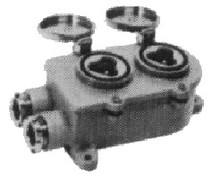 RECEPTACLE TWIN WATERTIGHT 3PIN SYNTHETIC RESIN - IMPA 792831