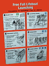 POSTER FREE FALL LIFEBOAT LAUNCHING 480X330MM - IMPA 331520