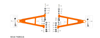 Kayo S200 Lower A-arm control A Arm left or right driver or passenger Orange