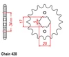 Lifan Xpect 200 KP Mini 150 16 Tooth Front Sprocket